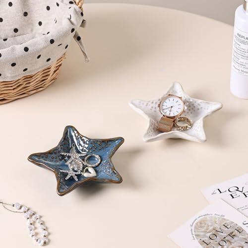 Jewelry Dish Decorative Ring Tray, Ceramic Small Cute Trinket Tray 4.92" - Image 7