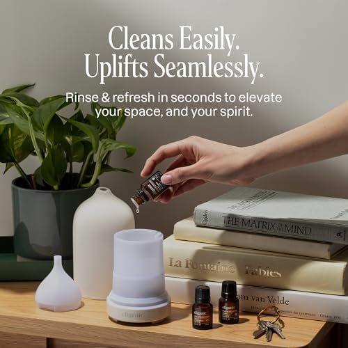 Cliganic Ceramic Essential Oil Diffuser, 100ml Cool Mist Humidifier, Sage - Image 6