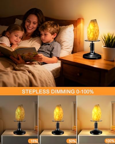 Lightdot Table Lamp for Bedroom Mid Century Modern Black Small Desk Lamp - Image 2