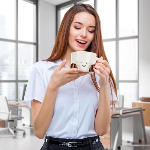 Coffee Mugs,Cute funny Mug For Women, 12.8oz/380ml Unique Ceramic Coffee Tea Cups, Office Mug Gift (chocolate) - Image 4