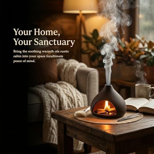 EATAKWARD Ceramic Brown Palo Santo Incense Holder, Mini Chimney Design for Burning Sticks and Sage, Suitable for Meditation and Relaxation Spaces (StyleC) - Image 5