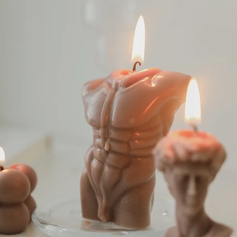 Candle Molds - Silicone Mold for Candles Making, DIY 3D Moulds for Soy Wax, Beeswax, Scented Candle, Valentine's Day Gifts (Muscle Man) by SlowlyTalk