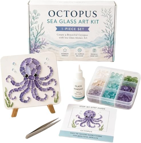 Sea Glass Ocean DIY Kit | Seaglass Mosaic Art Craft Kits for Adults by Unknown