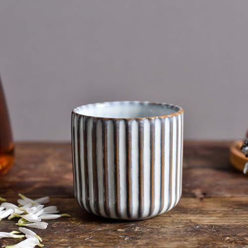 Japanese retro ceramic teacups, wine cups, water cups, restaurants, home offices white by Unknown