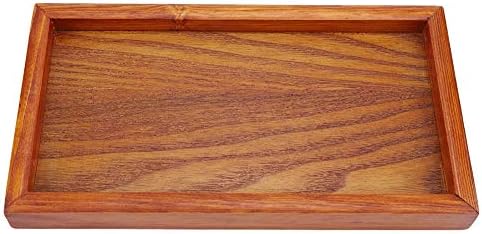 Wooden Tray, Wooden Serving Tray, Rectangle Wooden Tea Tray Serving Table Plate for Tea, Coffee, Snacks, Water Cup, Drinks(2212cm) by Unknown