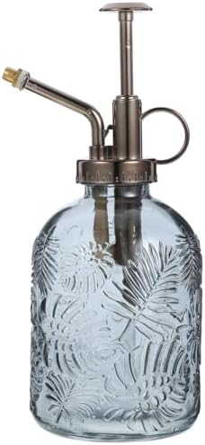 Yardwe Vintage Glass Plant Mister Spray Bottle, 350ml Indoor Watering can with Antique Bronze Pump, Small Garden Sprayer for Houseplants, Succulents, and Flowers (Copper) by YARDWE