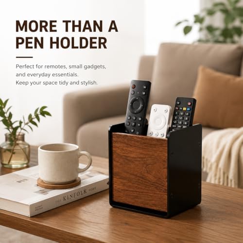 Walnut Desk Organizer, Minimalist Pencil Holder for Office Desk - Image 5