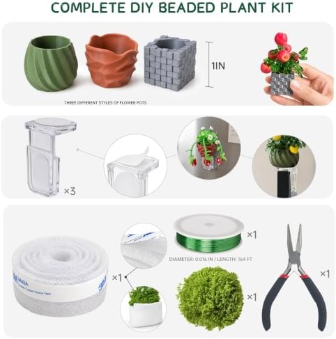Jojedomo Fruit Bead Plant Kit for Suncatcher Green Glass Beads Set - Image 2