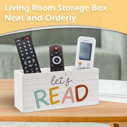 Book Lovers Gifts Pen Pencil Holder, Book Reader Gifts, Boho Desk Accessories, Let's Read Wooden Pen Pencil Organizer for Reading Room Corner Nook Classroom Library Desk Decor - Image 6