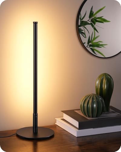 EDISHINE LED Table Lamps for Living Room, Modern Dimmable Desk Lamp, Black by EDISHINE