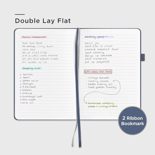 &And Per Se Lined Notebooks 3-Pack Gift Set, A5 Hardcover Journals, 160 Pages 100gsm Thick Paper, 3 Assorted Colors (Brown, Blue, Black) - Image 3