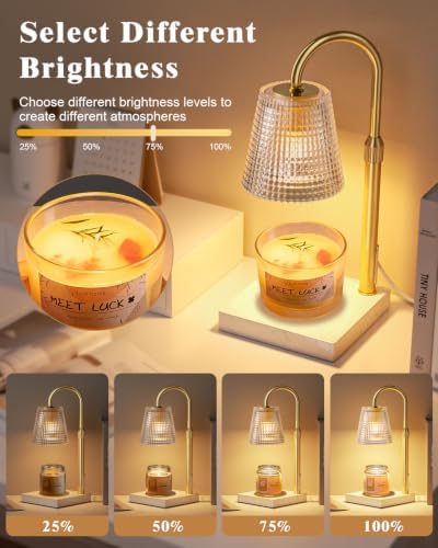 White and Gold Marble Candle Warmer Lamp,Luxury Home Decor - Image 2