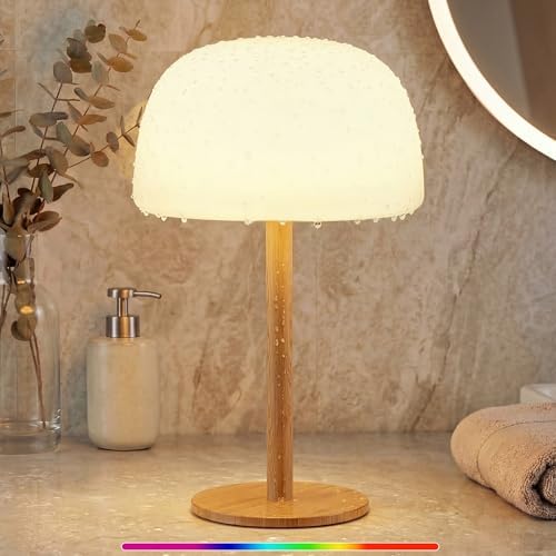 Waterproof Shower Lamp Cordless Lamp - 7500mAh Rechargeable Table Lamp, Bathroom Lamp, RGB 15 Colors & 3 Color Temperature Touch Dimmable, Shower Light for Inside Shower, Bathtub, Bedroom,1PC by AmazeFun
