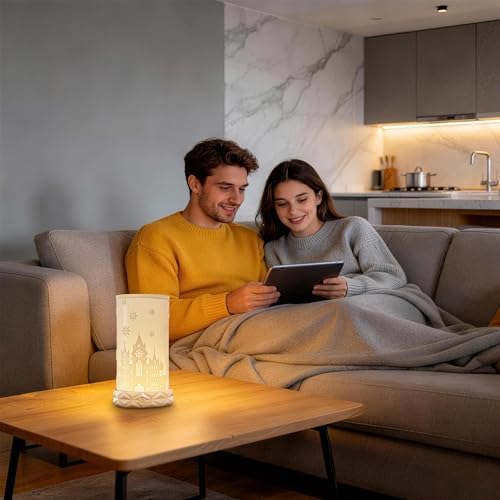 Touch Control Table Lamp for Bedroom, Portable LED Cordless Lamp, 1500mAh Rechargeable Battery Operated, 3 Color Temperatures Rotating Bedside Lamp for Living Room, Nightstand - Image 6