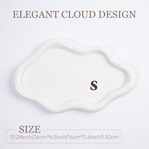 Ceramic Jewelry Large Decorative Cloud Tray, Trinket Dish (s) - Image 2