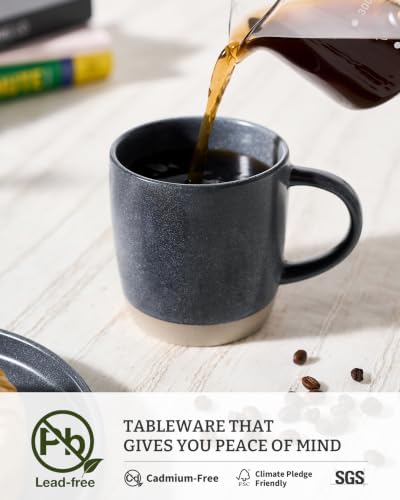 famiware Coffee Mugs Set of 8, Milkyway 13 oz Ceramic Cup Set with Handle - Image 4