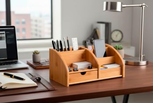 OSCO Bamboo Desk Organiser - Image 2