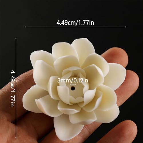 Incense Holder for Sticks,Incense Stick Holder,White Lotus Incense Burner - Image 2