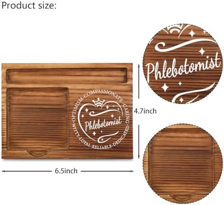 THRXOBN Desk Organizer for Phlebotomists & Healthcare Professionals - Natural Wood with Slots for Notes, Pens, and Small Office Supplies – Practical & Stylish Workspace Solution,WSH35 - Image 5