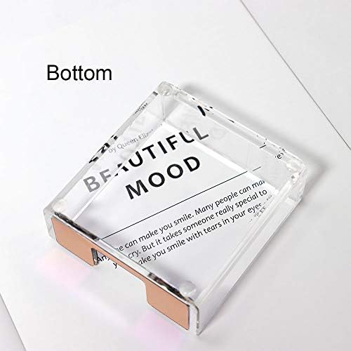MultiBey Rose Gold Sticky Note Holder Clear Acrylic Memo Pad Dispenser - Image 5