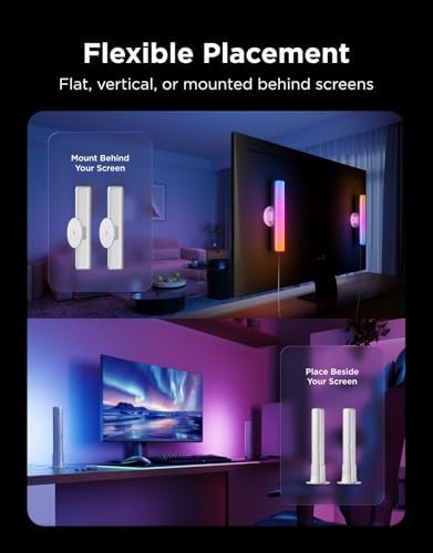 Govee Smart Light Bar, RGBICWW TV Lights for Living Room, Gaming, Silver - Image 6