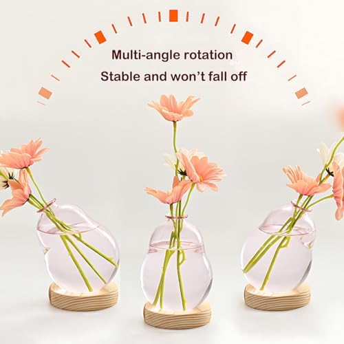 Pink Plant Propagation Cute Bubble Flower Vase Glass Planter Terrarium Jar - Image 2