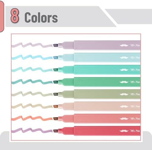 Mr. Pen- Aesthetic Highlighters No Bleed, 8 Pack, Assorted Colors | Chisel Tip, Cute Highlighters Assorted Colors for Journaling, Highlighting, Underlining, Fast Dry, Back to School Supplies - Image 2