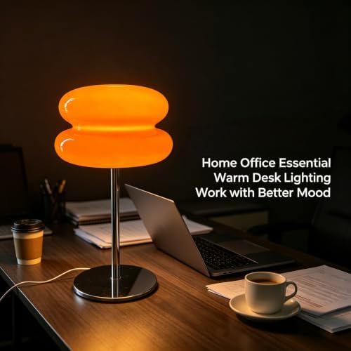 Mushroom Bedside Table Lamp, Orange - Image 2