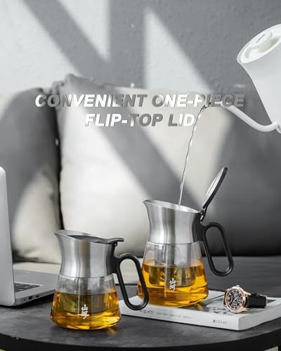 ZENS 23oz Small Glass Teapot with Infuser For Loose Leaf Tea Steeper - Image 2
