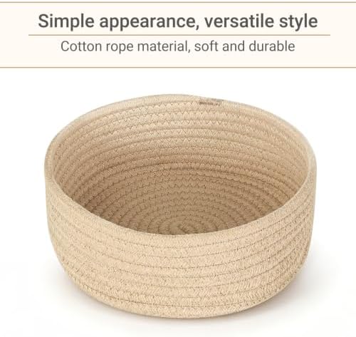 Dahey Set of 4 Mini Woven Baskets, Small Gift Baskets for Organizing, Beige - Image 5