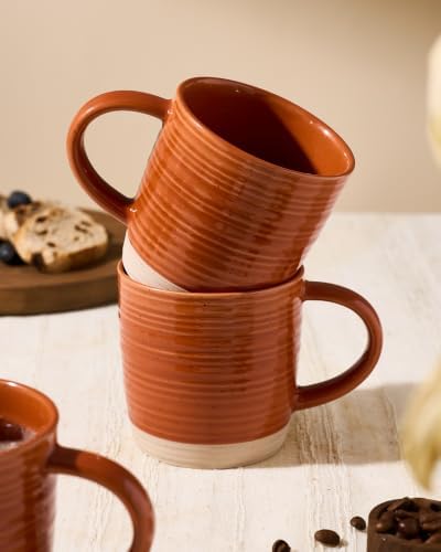 famiware Coffee Mugs Set of 6, 13 oz Mug Set, Ceramic Cup Set with Handle - Image 4