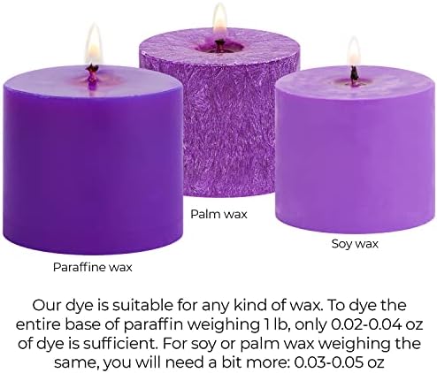 Violet Candle Dye 2 oz for Soy Candle Making – Wax Color Chips - Image 5