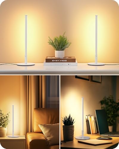 EDISHINE LED Table Lamp, Minimalist Desk Lamps for Home Office, White - Image 7