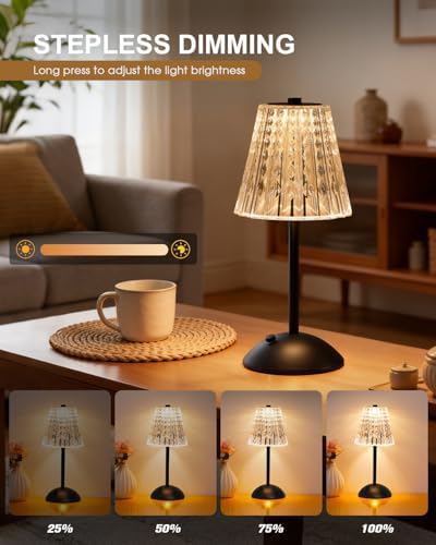 Nusogon 4 Pack Rechargeable Cordless Table Lamp, Touch Control Desk Lamp - Image 5