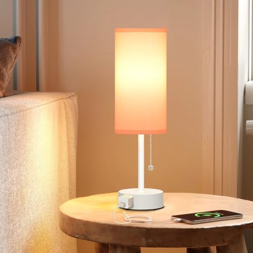 Dott Arts Table Lamp for Bedroom, 3-Color Bedside Lamps with Pull Chain - Image 6