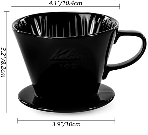 Pour Over Ceramic, Coffee Dripper Ceramic Coffee Maker,Black - Image 5