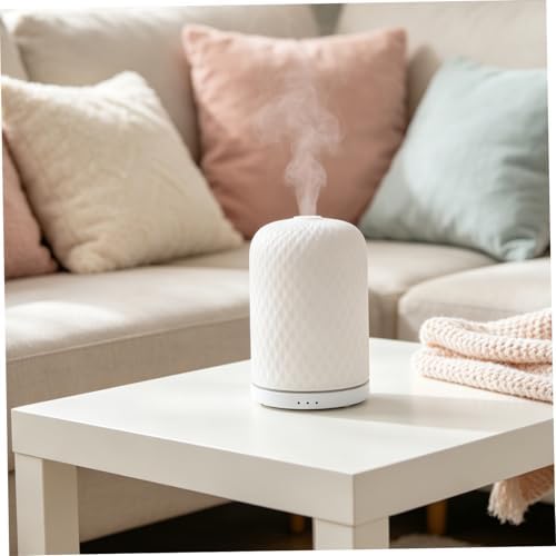 VOSAREA Ceramic and Mist Technology Essential Oil Diffuser with Silent Operation Minimalist Silhouette Design with Multi-Color Changing LED Lights for Home for Yoga and Bedrooms - Image 6