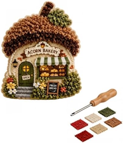 Whimsical Village 3D Fabric Poke Art Kit,Adult Creative Fabric Craft Set B by Unknown