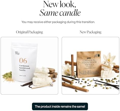 Siblings Candle Refill Kit No. 06, Cardamom Sandalwood Vanilla - Image 2
