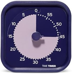 Time Timer MOD Home - Metallic Series - Individual Sized 60 Minute Visual Countdown Timer for ADHD, Adults, Students, and Pomodoro with Silent Operation (Metallic Indigo) by TimeTimer
