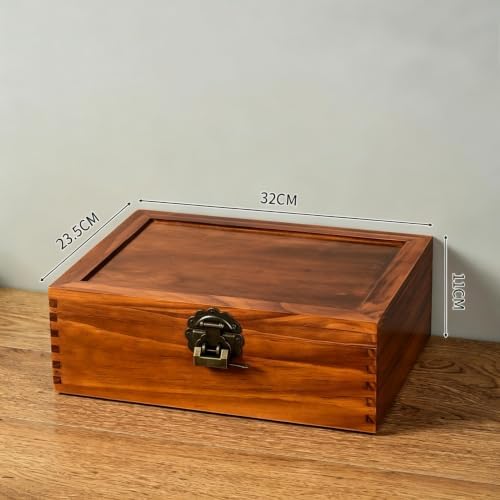 Solid Wood Desktop Organizer 1-Drawer Stackable Storage Box - Image 3