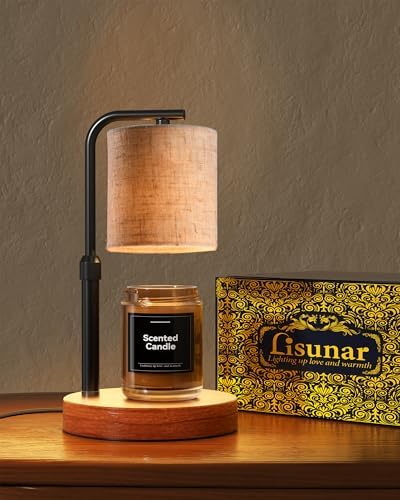 LISUNAR Candle Warmer Lamp with Timer Dimmer,Adjustable Height Wax Warmer with 2 Bulbs for Jar Candles,Birthday Gifts for Mom Women Her,Vintage Electric Candle Lamp for Cozy Home Decor & Linen - Image 7