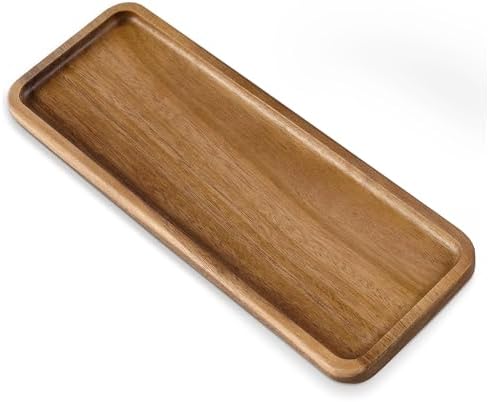 Small Wood Tray– Acacia Serving Platter Vanity Tray Mini Wooden Tray Decor by WILLKOMMEN