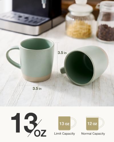 famiware Coffee Mugs Set of 8, Milkyway 13 oz Ceramic Cup Set with Handle - Image 4