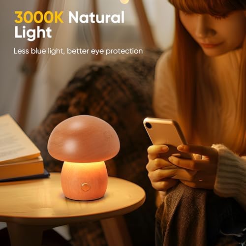 LONRISWAY Portable Cordless Rechargeable Battery Operated Lamp,Stepless Dimming, Small Table Lamp Portable Night Light, Dimmable Touch Control Warm LED Light for Bedroom, Nursery, Patio Decor - Image 2