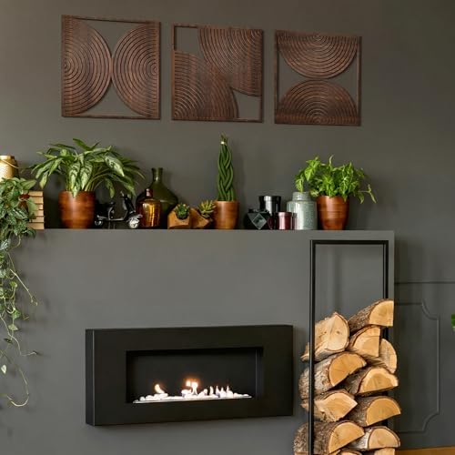 Yerliker 3 Pcs Modern Wall Decor, Mid Century, 11.8 x 11.8 x 0.2 Inch - Image 6