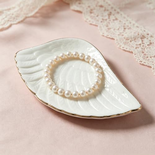 Angel Wing Shape Ceramic Jewelry Tray Porcelain Trinket Dish Holder - Image 6