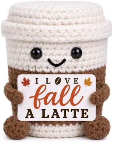 Fall Gifts for Women Men Boss Coworker, Fall Basket Crochet Coffee Mug Cup by idegift