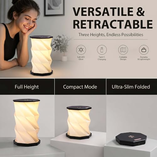 Portable Foldable Table Lamp, Japanese Gift, Paper Lantern Lights - Image 5