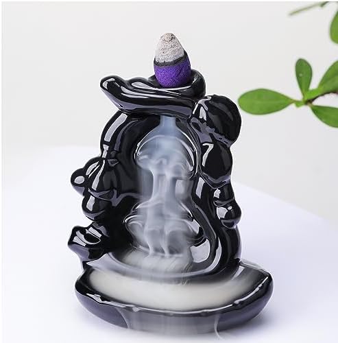 Waterfall Backflow Incense Burner Ceramic Incense Holder Incense Cone Holder Fountain Aromatherapy Home Decor Office Gifts(Calabash) by WEWAYSMILE